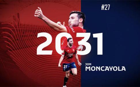 Osasuna ha anunciado la renovación de Moncayola con un vídeo en sus redes sociales.