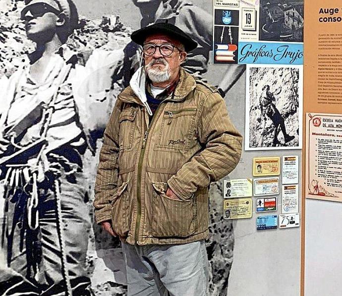 Juan Mari Feliú, en la exposición 'Más allá de la cumbre'. Foto: Cedida