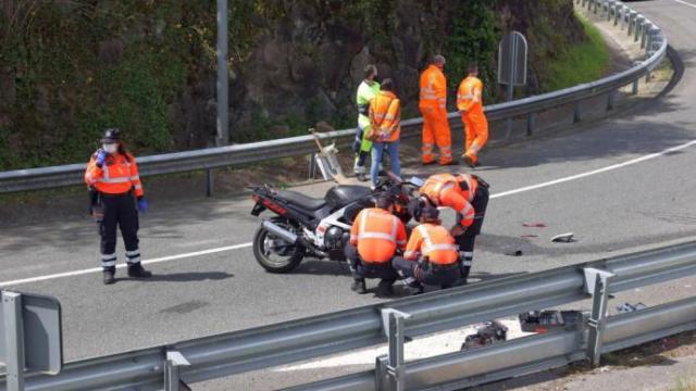 Accidente de un motorista.