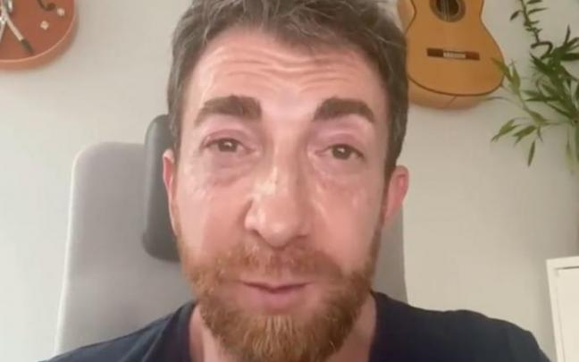 Pablo Motos, desde casa cuando estuvo de baja por covid hace un año.