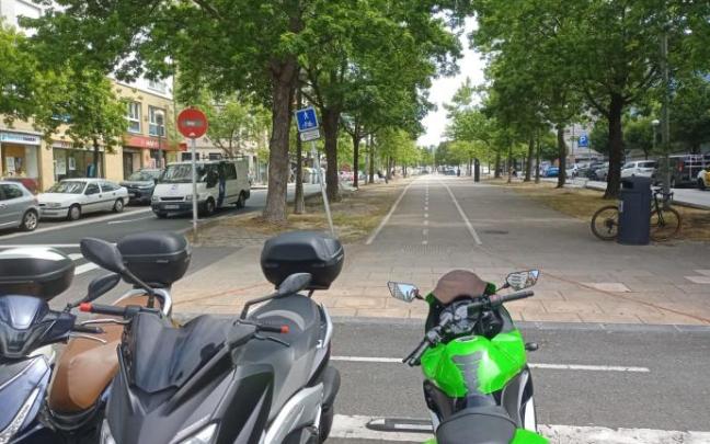 Zona peatonal central de Gregorio Ordóñez, una de las alternativas propuestas por el Motoclub para los días de partido en Anoeta.