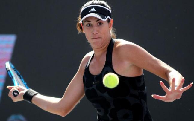 Garbiñe Muguruza, en su partido frente a Paula Badosa Garbiñe Muguruza, en su partido frente a Paula Badosa