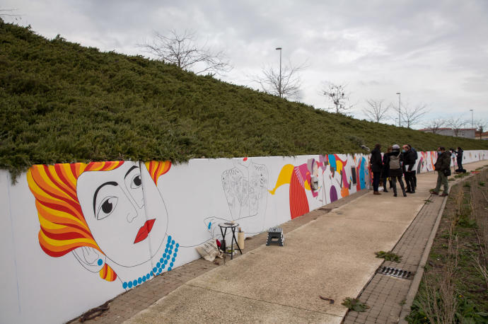 Vista del mural de Lezkairu.