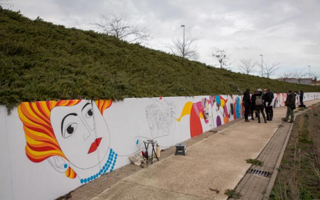 Vista del mural de Lezkairu.