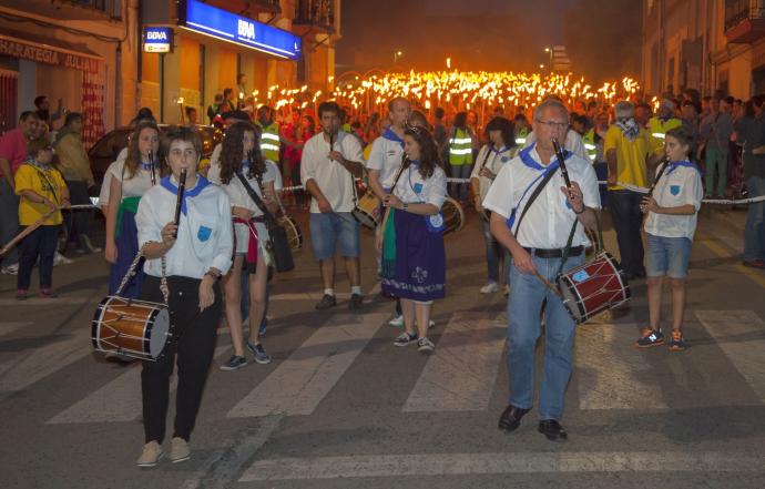 La bajada de antorchas es sin duda el plato fuerte de las fiestas patronales de Muskiz.