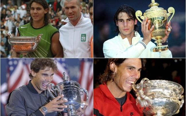 Un repaso a todos los 'Grand Slam' de Nadal.