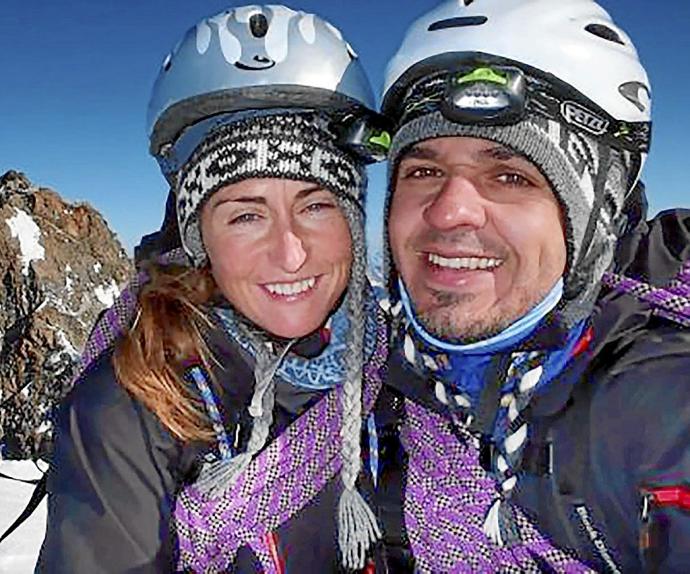 Uxue Murolas e Ignacio Barrio, en su ascensión al Manaslu en 2013. Foto: Cedida