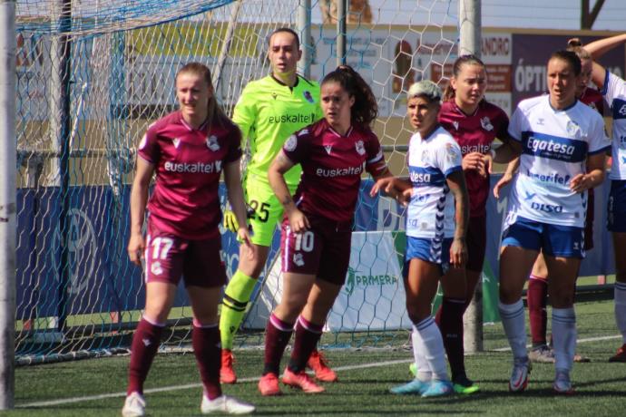 Nerea Eizagirre, en un momento del partido de esta mañana