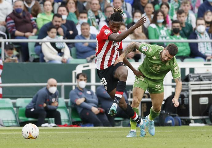 Nico Williams, en un lance del partido que el Athletic jugó el pasado día 13 en el Benito Villamarín