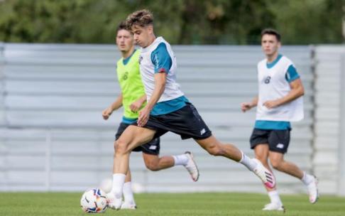 Nico Serrano, en un entrenamiento.