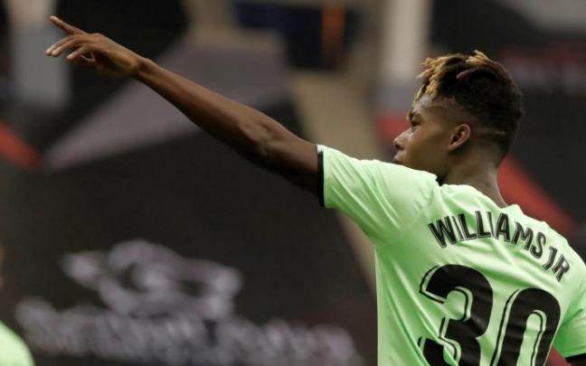 Nico Williams, que salió en la segunda parte en sustitución de Berenguer, fue clave en la victoria ante el Atlético.