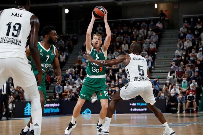 Niels Giffey, en el partido entre el Zalgiris y el Asvel