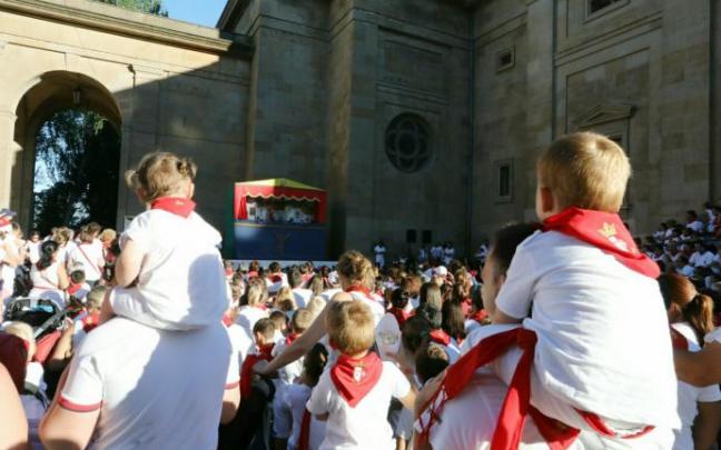 Niños durante los últimos Sanfermines. Niños durante los últimos Sanfermines.