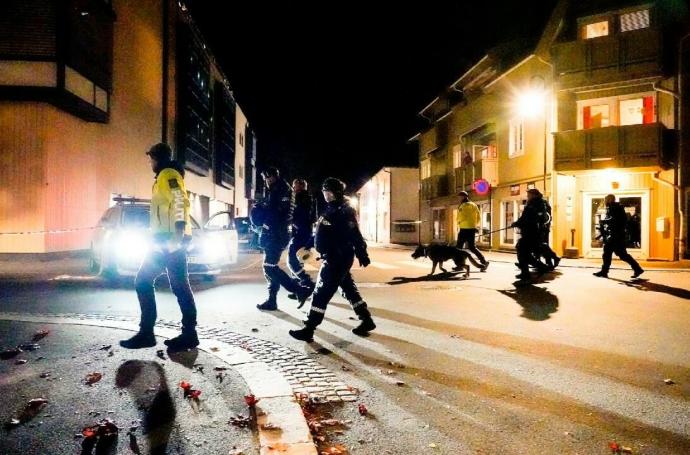 Policías noruegos participan en la búsqueda del agresor