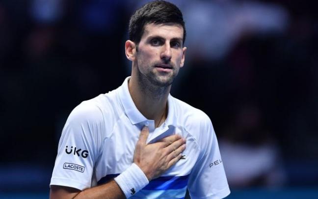 Novak Djokovic, durante un partido. Novak Djokovic, durante un partido.
