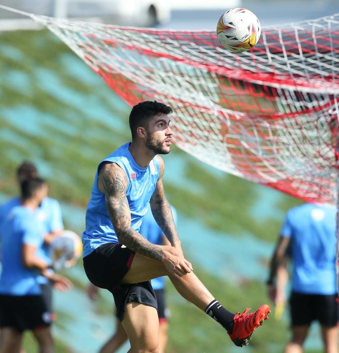 Unai Nuñez, en un entrenamiento en Lezama.