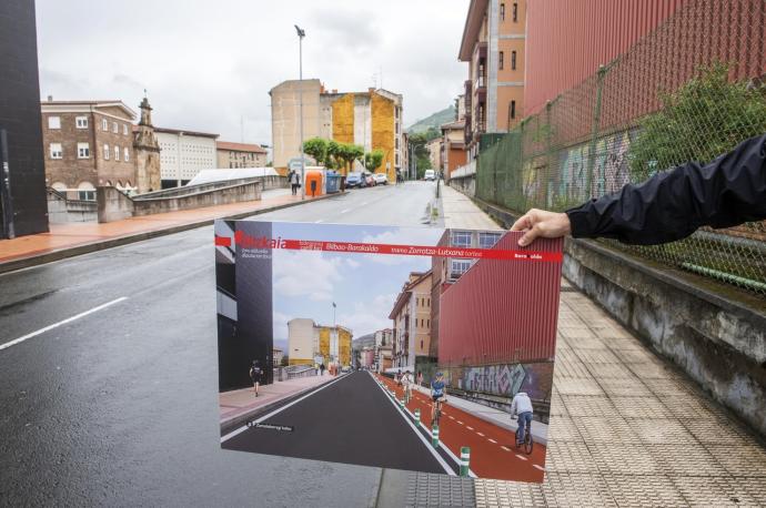 Así será el futuro bidegorri que unirá Barakaldo con Bilbao.