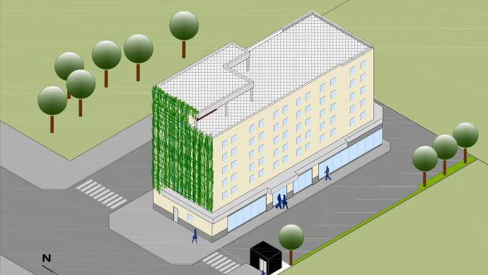 Infografía de lo que será el nuevo hotel.