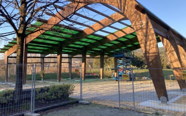 Próximamente, terminarán las obras del que será el parque infantil más grande de Basauri.