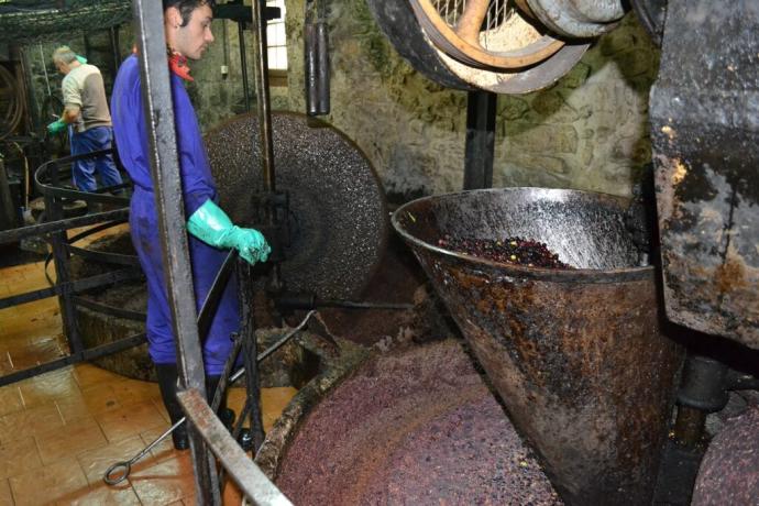 Interior del trujal de aceite de Lanciego.