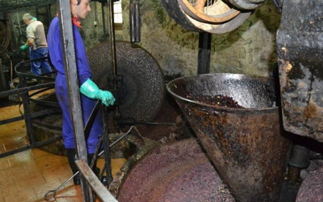 Interior del trujal de aceite de Lanciego.