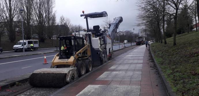 Las obras de la calle Jacinto Benavente, ya en marcha.