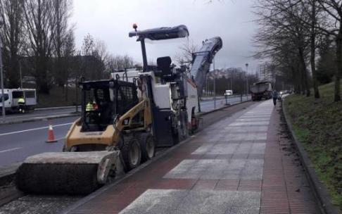 Las obras de la calle Jacinto Benavente, ya en marcha.
