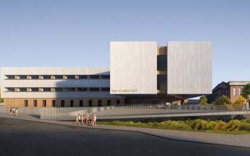 El moderno y eficiente nuevo IES Muskiz BHI podría estar operativo en el curso 2024-25 con capacidad para acoger a 520 alumnos. El moderno y eficiente nuevo IES Muskiz BHI podría estar operativo en el curso 2024-25 con capacidad para acoger a 520 alumnos.