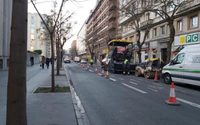 Imágenes de las obras de la calle Olaguibel.