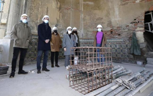 Un momento de la visita a las galerías.