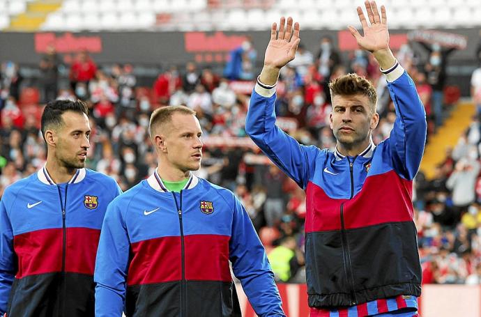 Busquets, Ter Stegen y Piqué han salido en la foto de las derrotas más hirientes del Barcelona en la historia reciente. Foto: Europa Press