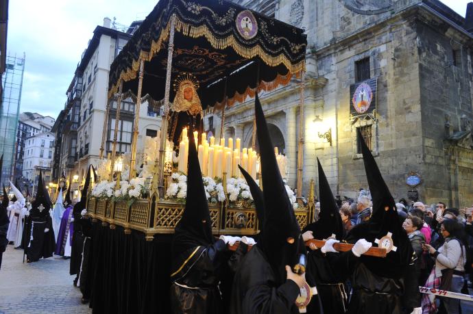 Procesión de la Santa Cena en Bilbao.