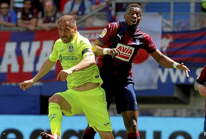 Sergio Mora, durante un Eibar-Getafe. Foto: Javier Colmenero