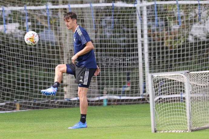 Budimir, en un entrenamiento de recuperación el pasado 2 de septiembre