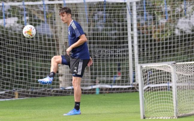 Budimir, en un entrenamiento de recuperación el pasado 2 de septiembre