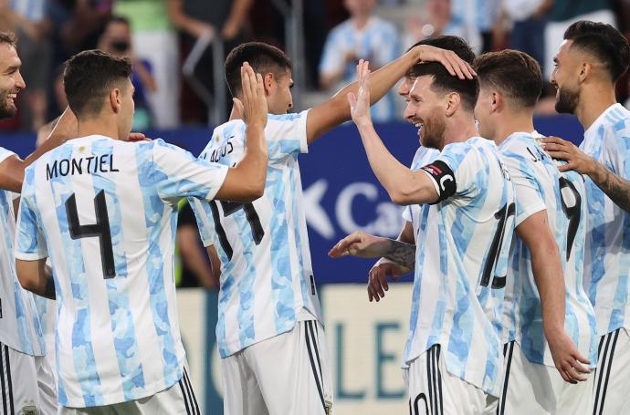 Messi celebra un gol