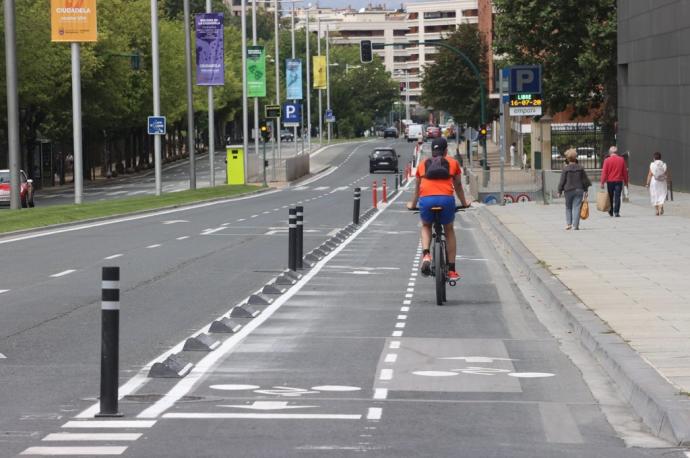 Carril bici de la Avenida del Ejército de Pamplona