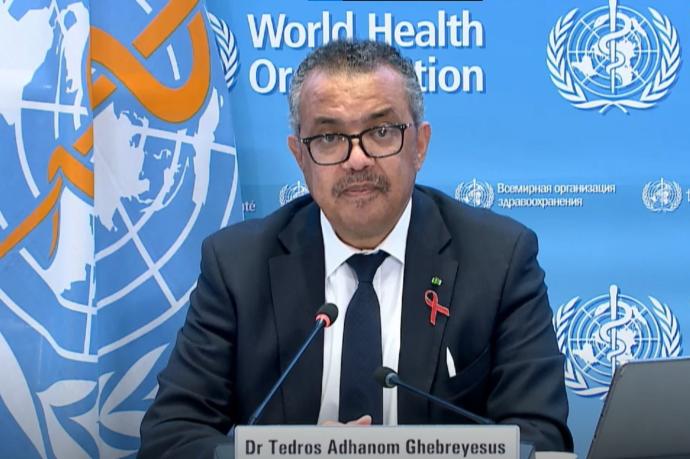 El director general de la OMS, Tedros Adhanom Ghebreyesus, tras la Asamblea Mundial de la Salud