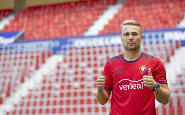 Ontiveros, el día de su presentación como jugador de Osasuna.