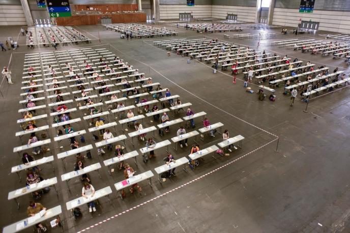 Imagen de las pruebas realizadas en la última OPE de Educación en 2021