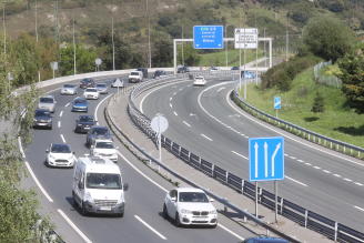 La tarde del miércoles transcurrió con bastante tranquilidad en la A8 en sentido Cantabria, con caravanas únicamente tras un accidente en Muskiz.