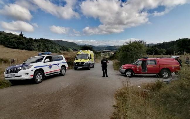 Evacúan a Txagorritxu a un ciclista accidentado cerca del santuario de Oro