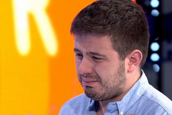 Orestes, llorando tras la eliminación de Jaime.