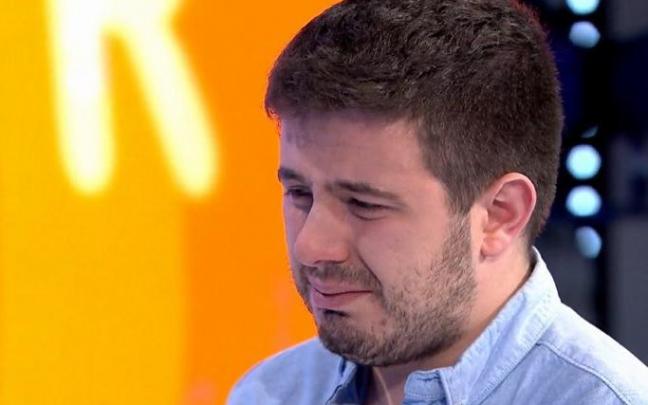 Orestes, llorando tras la eliminación de Jaime.