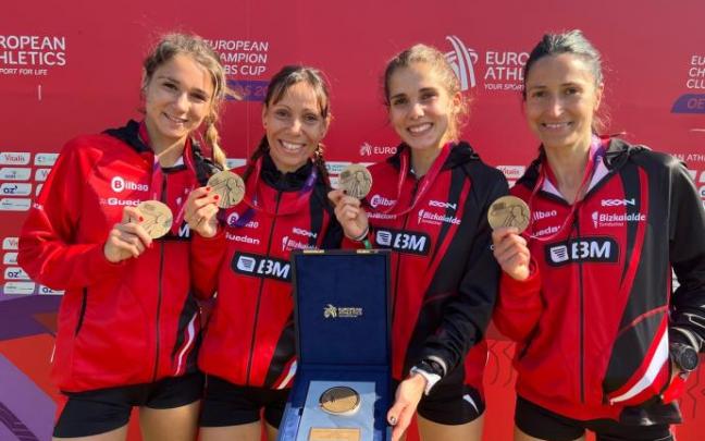 García, Priego, Díaz y Loyo, con el bronce.