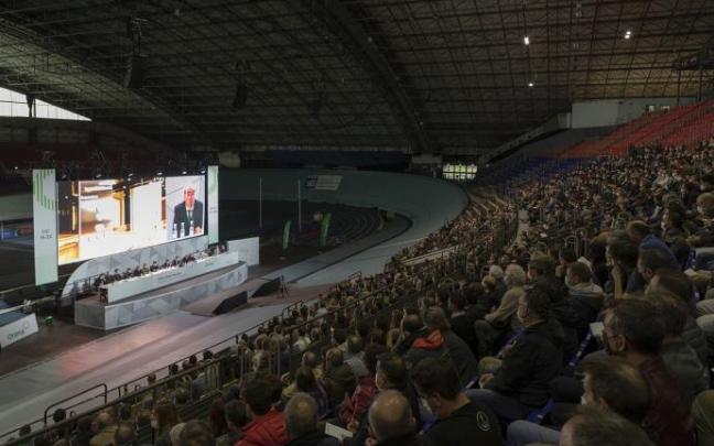 Asamblea anual que Orona ha celebrado hoy en Donostia. Asamblea anual que Orona ha celebrado hoy en Donostia.