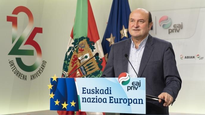 El presidente de la Ejecutiva del PNV, Andoni Ortuzar