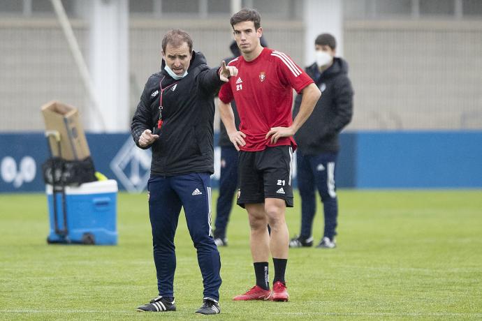 Iñigo Pérez, con Jagoba a su lado