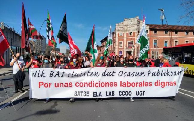 Protesta de trabajadores de Osakidetza.