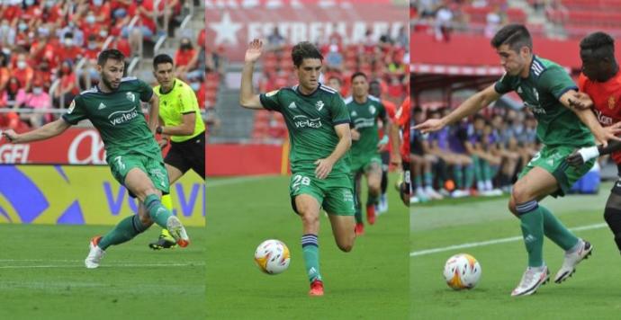 Jon Moncayola, Javi Martínez y Jesús Areso, en Mallorca.